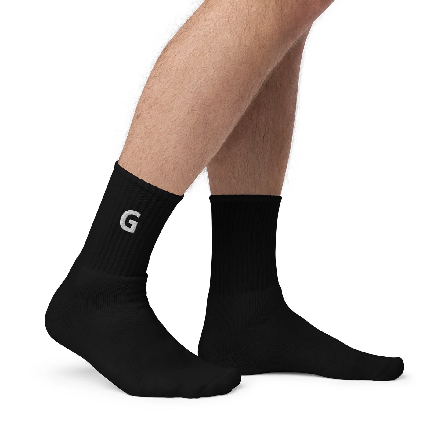 Black GUYDOSH "G" Embroidered socks